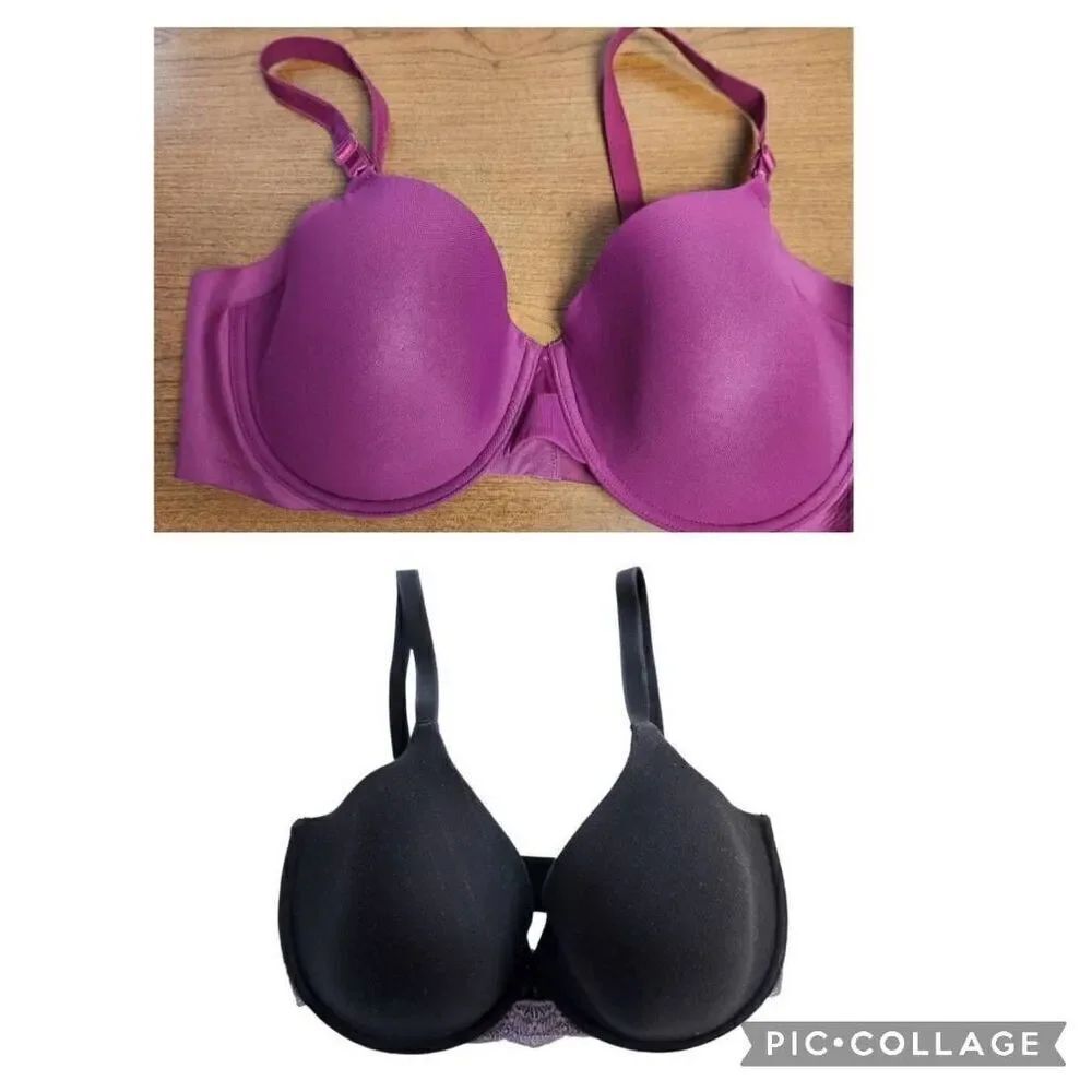 Olga & Adore Me SET OF 2 38D: 1-Olga red/pink underwire bra. 1-Adore Me Lightly